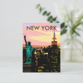 New York City Liberty of Statue  Briefkaart (Staand voorkant)