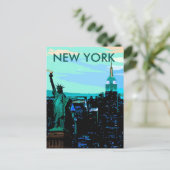 New York City Liberty of Statue  Briefkaart (Staand voorkant)