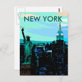 New York City Liberty of Statue  Briefkaart (Voorkant / Achterkant)