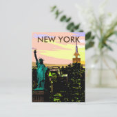 New York City Liberty of Statue  Briefkaart (Staand voorkant)