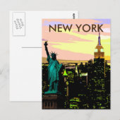 New York City Liberty of Statue  Briefkaart (Voorkant / Achterkant)