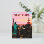 New York City Liberty of Statue  Briefkaart (Staand voorkant)