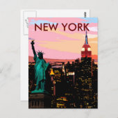 New York City Liberty of Statue  Briefkaart (Voorkant / Achterkant)