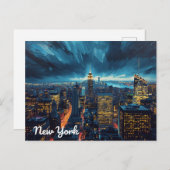New York City Lights Briefkaart (Voorkant / Achterkant)