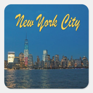 New York City Lights Vierkante Sticker