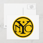  New York City Logo Briefkaart (Voorkant / Achterkant)