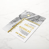 New York City Love Locator | Stadsweddenschap Folie Uitnodiging (Gedraaid)