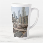 New York City Lower Manhattan Skyline Latte Mok (Rechts)