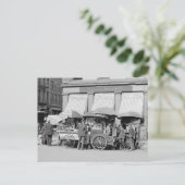 New York City Lunch Carts, 1906 Briefkaart (Staand voorkant)