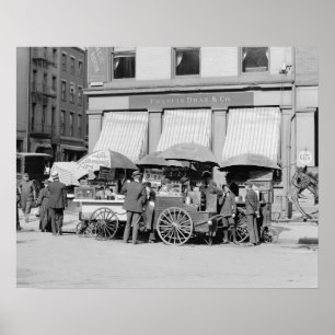New York City Lunch Carts, 1906.  foto Poster