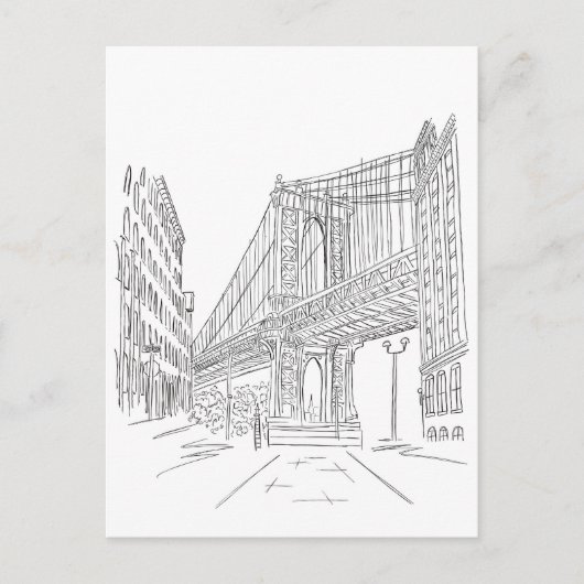 New York City Manhattan Bridge Briefkaart (Voorkant)
