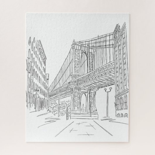New York City Manhattan Bridge Jigsaw Puzzle Legpuzzel (Verticaal)
