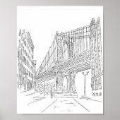 New York City Manhattan Bridge Poster (Voorkant)