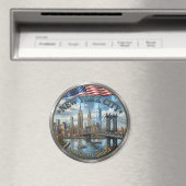 New York City Manhattan Bridge Souvenir Magnet (Insitu (Vaatwasser))