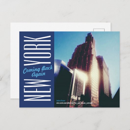 New York City-Manhattan-Broadway Briefkaart (Voorkant / Achterkant)