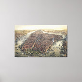  New York City, Manhattan, Brooklyn Bridge Canvas Afdruk (Voorkant)