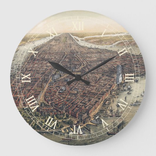 New York City, Manhattan, Brooklyn Bridge Grote Klok (Voorkant)