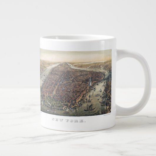  New York City, Manhattan, Brooklyn Bridge Grote Koffiekop (Rechts)