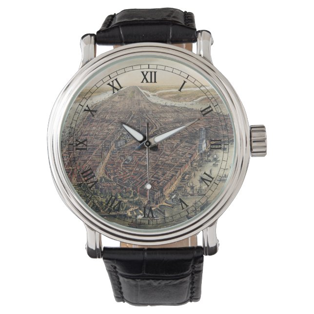  New York City, Manhattan, Brooklyn Bridge Horloge (Voorkant)