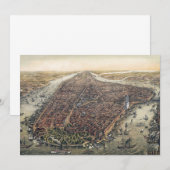 New York City, Manhattan, Brooklyn Bridge Kaart (Voorkant / Achterkant)