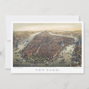 New York City, Manhattan, Brooklyn Bridge Kaart