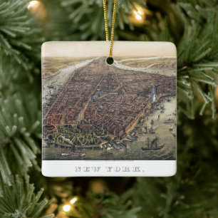  New York City, Manhattan, Brooklyn Bridge Keramisch Ornament