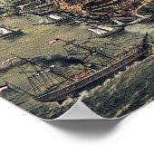  New York City, Manhattan, Brooklyn Bridge Poster (Hoek)