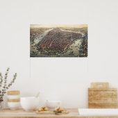  New York City, Manhattan, Brooklyn Bridge Poster (Keuken)