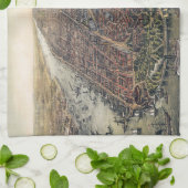  New York City, Manhattan, Brooklyn Bridge Theedoek (Gevouwen)