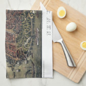  New York City, Manhattan, Brooklyn Bridge Theedoek (Quarter Fold)