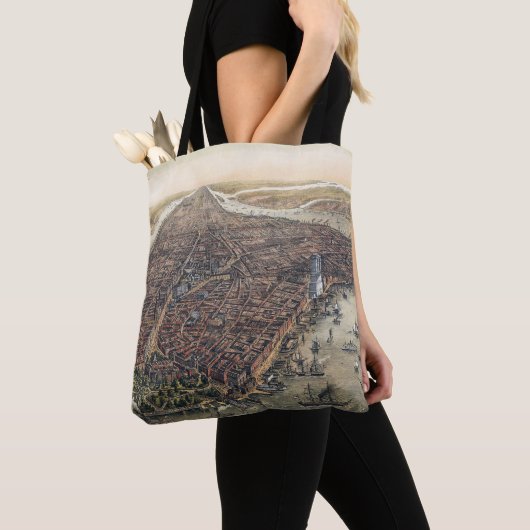  New York City, Manhattan, Brooklyn Bridge Tote Bag (Dichtbij)