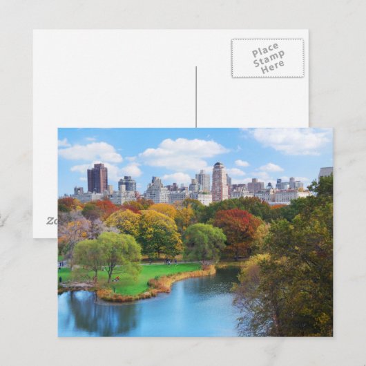 New York City Manhattan Central Park Panorama Briefkaart (Voorkant / Achterkant)