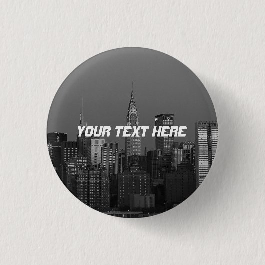 New York City Manhattan Empire State Building Ronde Button 3,2 Cm (Voorkant)