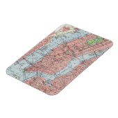 New York City, Manhattan,  kaart, magneet (Linkerzijde)