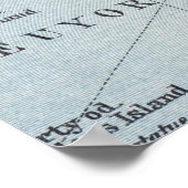 New York City, Manhattan, kaart, poster (Hoek)