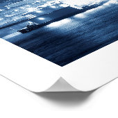 New York City Manhattan Night Skyline Uitzicht Poster (Hoek)