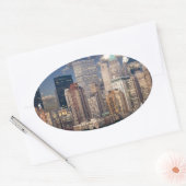New York City Manhattan Ovale Sticker (Envelop)