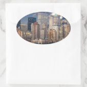 New York City Manhattan Ovale Sticker (Tas)