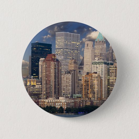 New York City Manhattan Ronde Button 5,7 Cm (Voorkant)