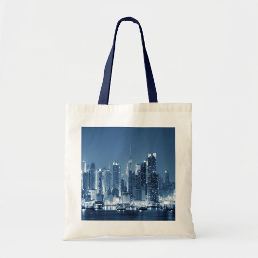 New York City Manhattan Schilderachtig Skyline Tote Bag (Voorkant)