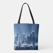 New York City Manhattan Schilderachtig Skyline Tote Bag (Achterkant)