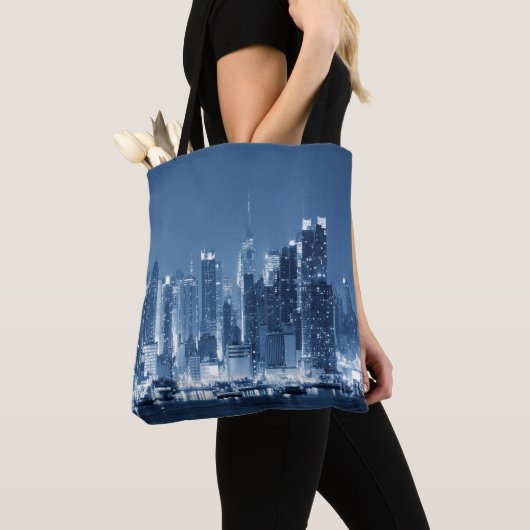 New York City Manhattan Schilderachtig Skyline Tote Bag (Dichtbij)