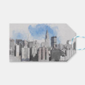New York City Manhattan Silhouette Cadeaulabel (Voorkant (Horizontaal))