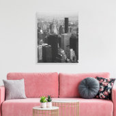 New York City, Manhattan Skyline B/W Fotografie Canvas Afdruk (Insitu (Woonkamer))
