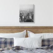 New York City, Manhattan Skyline B/W Fotografie Canvas Afdruk (Insitu (Slaapkamer))