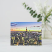 New York City Manhattan Skyline Briefkaart (Staand voorkant)