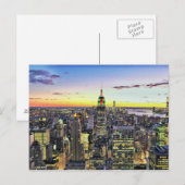 New York City Manhattan Skyline Briefkaart (Voorkant / Achterkant)
