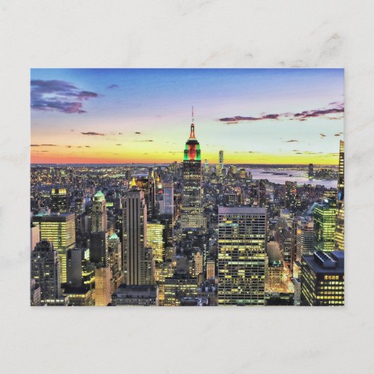 New York City Manhattan Skyline Briefkaart (Voorkant)