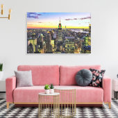 New York City Manhattan Skyline Canvas Afdruk (Insitu (Woonkamer))