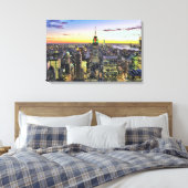 New York City Manhattan Skyline Canvas Afdruk (Insitu (Slaapkamer))